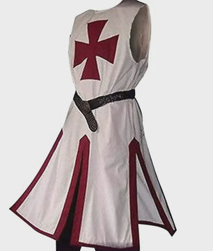 Middeleeuwse Kruisvaarder Tuniek met Riem - Renaissance & Cosplay Kostuum