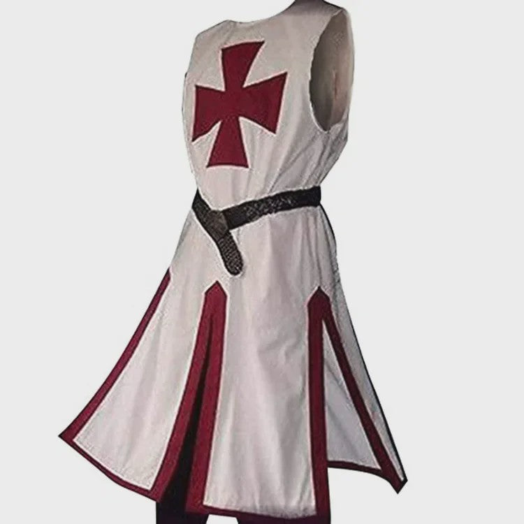 Middeleeuwse Kruisvaarder Tuniek met Riem - Renaissance & Cosplay Kostuum