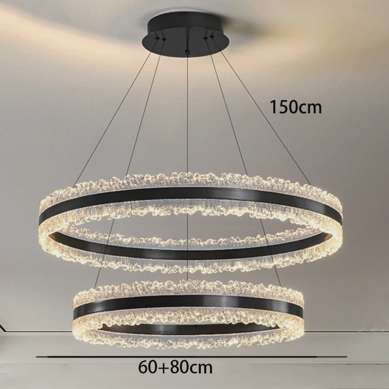 Moderne Ovalen Kristallen Plafondlamp - Hanglamp voor Eetkamer & Keuken