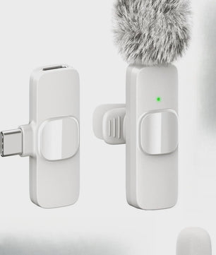 Draadloze Lavalier Microfoon - Mini Clip-on met Ruisonderdrukking voor iPhone, iPad & Android