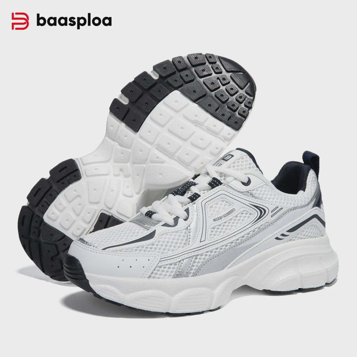 Baasploa Dames Sportschoenen - Lichtgewicht Ademende Hardloopsneakers met Anti-slip Zool