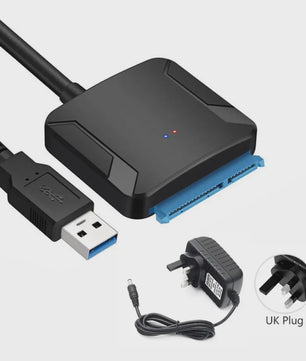 SATA naar USB 3.0 Adapter Kabel voor 3.5/2.5 inch HDD/SSD - Ondersteunt UASP & 12V Voeding