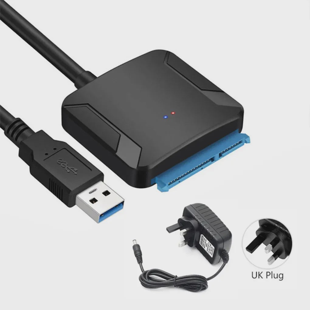 SATA naar USB 3.0 Adapter Kabel voor 3.5/2.5 inch HDD/SSD - Ondersteunt UASP & 12V Voeding