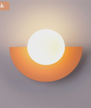 Moderne Wandlamp met Bolvormige Lampenkap - LED Verlichting voor Slaapkamer & Corridor