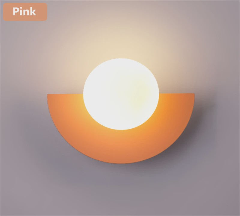 Moderne Wandlamp met Bolvormige Lampenkap - LED Verlichting voor Slaapkamer & Corridor