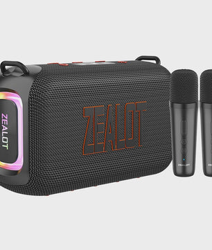 ZEALOT S85 Karaoke Bluetooth Speaker met 2-weg geluidssysteem, 60W, microfoon & RGB verlichting