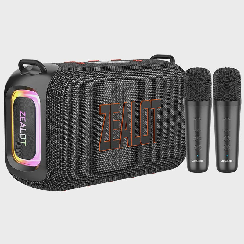 ZEALOT S85 Karaoke Bluetooth Speaker met 2-weg geluidssysteem, 60W, microfoon & RGB verlichting