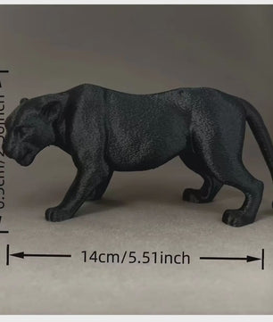 Set van 5 Unieke 3D Geprinte Zwarte Beeldjes: Weerwolf, Paard, Kat, Griffioen & Vleermuis