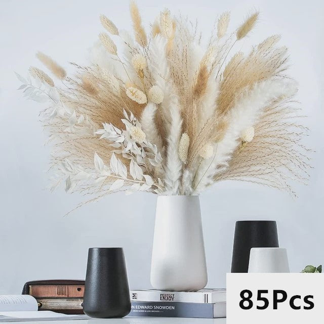 Natuurlijk Pampas Gras Boeket - Gedroogde Bloemen voor Boho Woondecoratie & Bruiloft