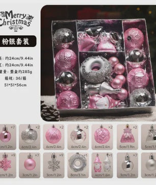 Luxe Kerstballen Set (60 Stuks) met Donut, Gnome & Sneeuwvlok Ornamenten - Goudkleurig