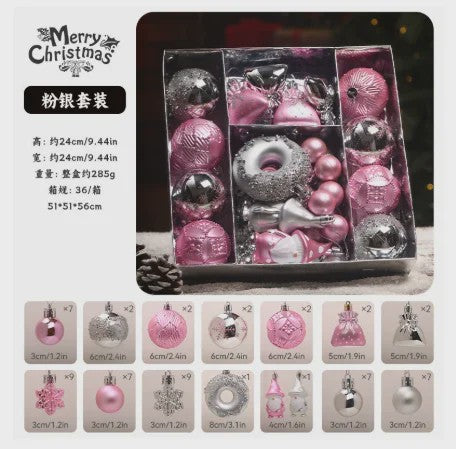 Luxe Kerstballen Set (60 Stuks) met Donut, Gnome & Sneeuwvlok Ornamenten - Goudkleurig