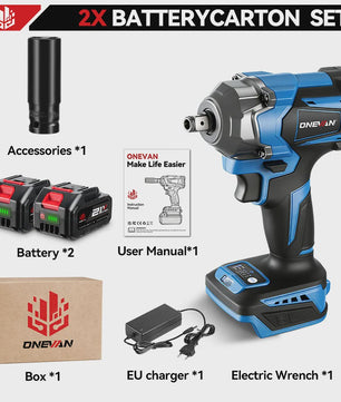 ONEVAN Brushless Accu Slagmoersleutel 1200 Nm - 1/2" Aandrijving