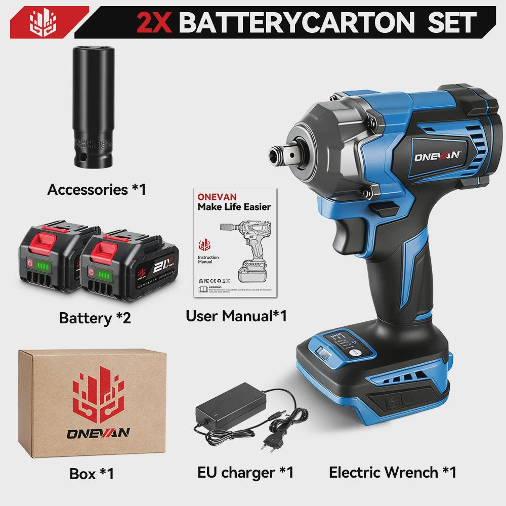 ONEVAN Brushless Accu Slagmoersleutel 1200 Nm - 1/2" Aandrijving