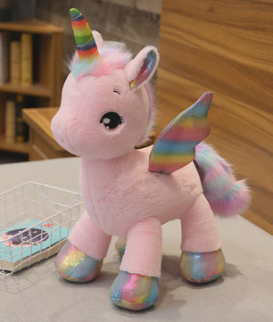 Knuffel Unicorn Regenboog Pluche Speelgoed - Zacht Kussen voor Kinderen & Decoratie