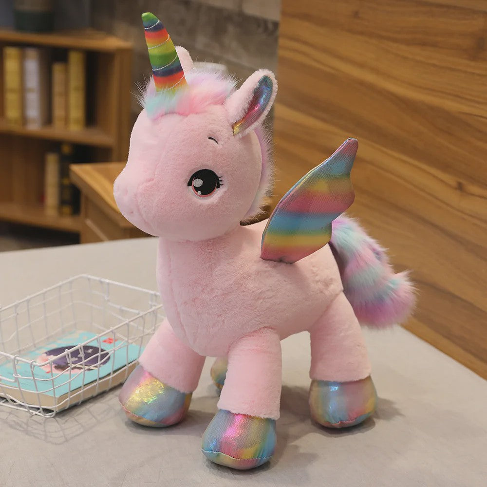 Knuffel Unicorn Regenboog Pluche Speelgoed - Zacht Kussen voor Kinderen & Decoratie
