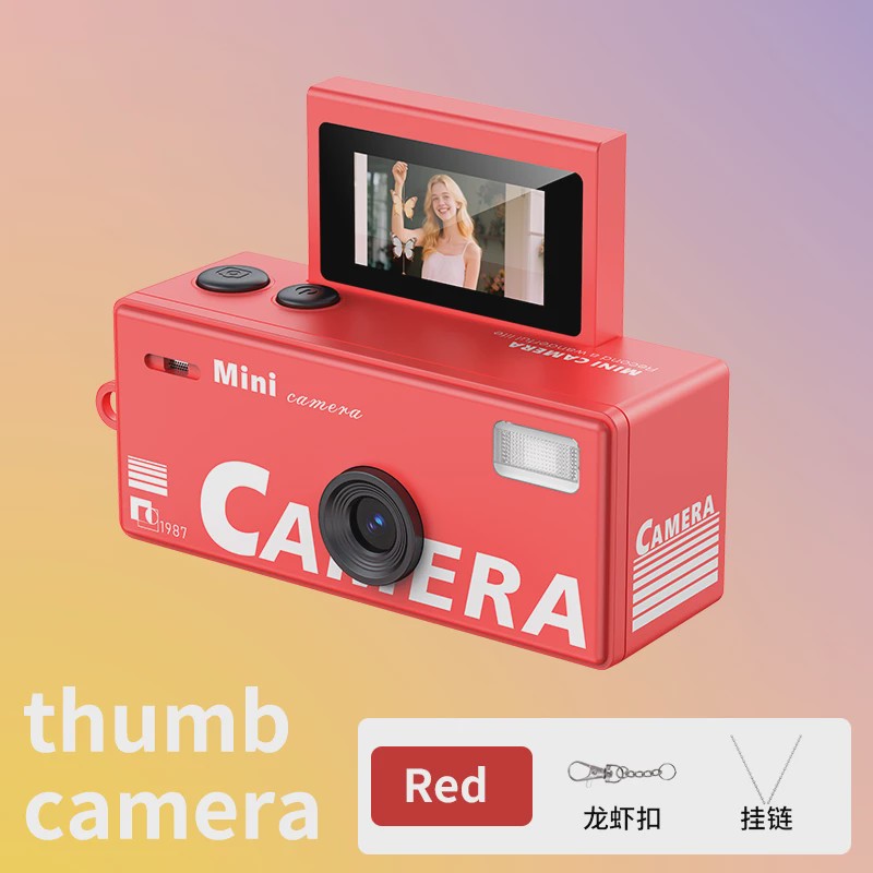 Retro Mini Digitale Camera met Sleutelhanger & Flip Screen - 720P Video Recorder