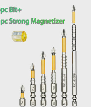 PH2 Magnetische Schroefbit Set - Anti-slip & Hoge Hardheid - Diverse Lengtes (25-150mm) - S2 Staal