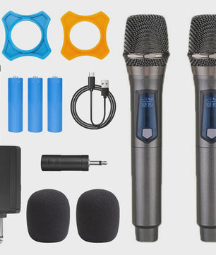 Draadloze Handmicrofoon met Oplaadbare Ontvanger - Karaoke, Feest, Kerk, Club