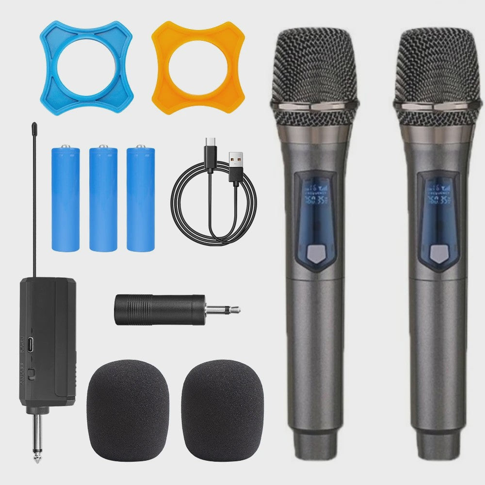 Draadloze Handmicrofoon met Oplaadbare Ontvanger - Karaoke, Feest, Kerk, Club