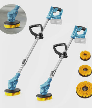 Draadloze Spin Scrubber: 800W Elektrische Schoonmaakborstel met Telescoopsteel & 21V Batterij