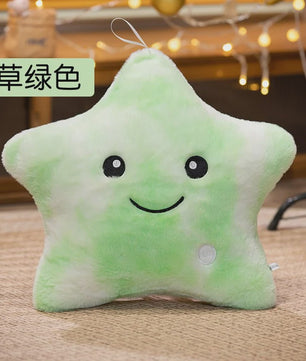 Glow-in-the-dark Ster Pluche Kussen - Zacht Verlicht Speelgoed voor Kinderen & Decoratie