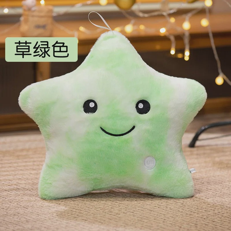 Glow-in-the-dark Ster Pluche Kussen - Zacht Verlicht Speelgoed voor Kinderen & Decoratie