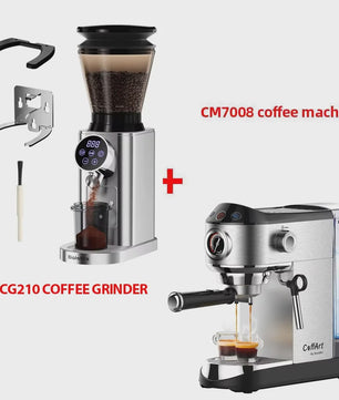 BioloMix Professionele Koffiemolen met 48 Instellingen en Timer voor Espresso, Filterkoffie & French Press