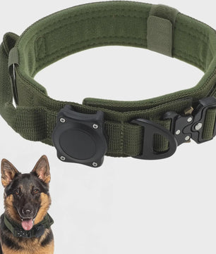 Tactische AirTag Hondenhalsband - Waterdicht, Duurzaam & Verstelbaar voor Middelgrote tot Grote Honden