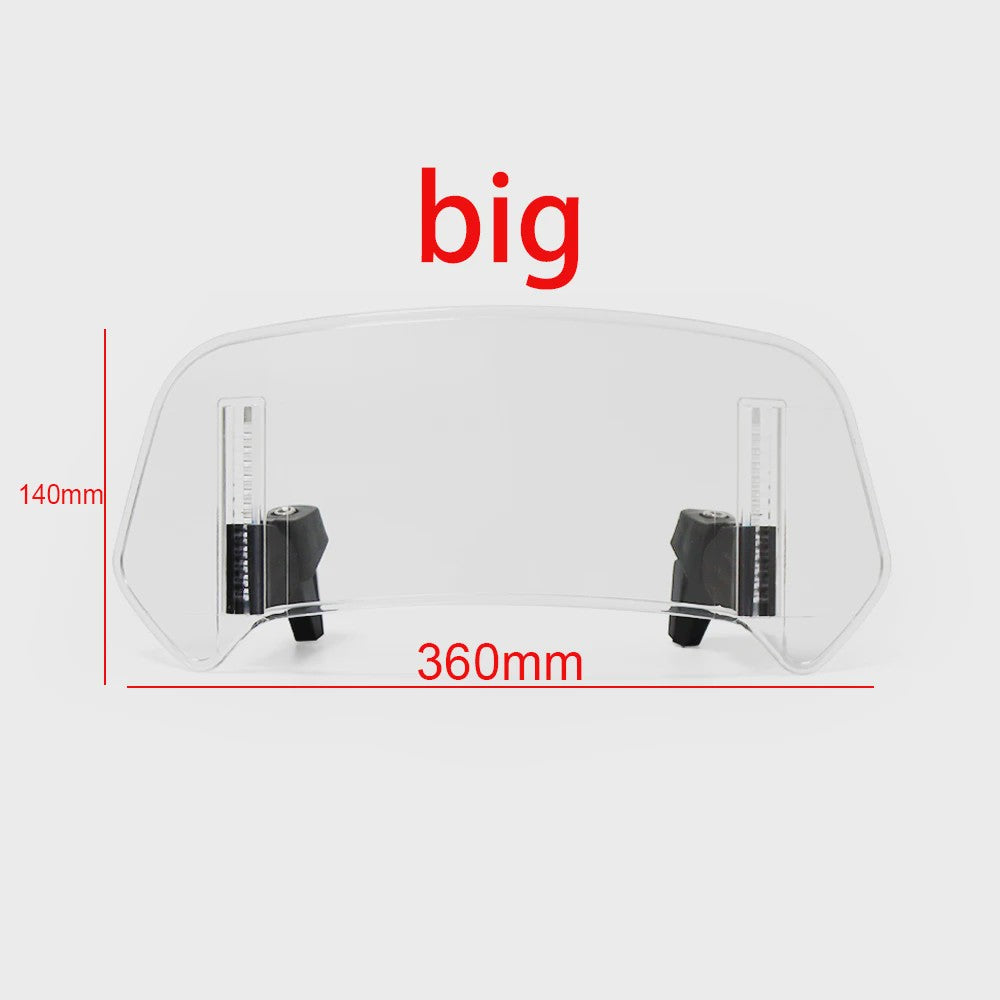 Universeel Verstelbaar Motorfiets Windscherm Verlengstuk - Clamp-On Spoiler Deflector
