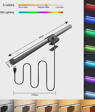 Monitor Lamp LED - Sfeerverlichting & Leeslamp voor Bureau & Gaming - USB
