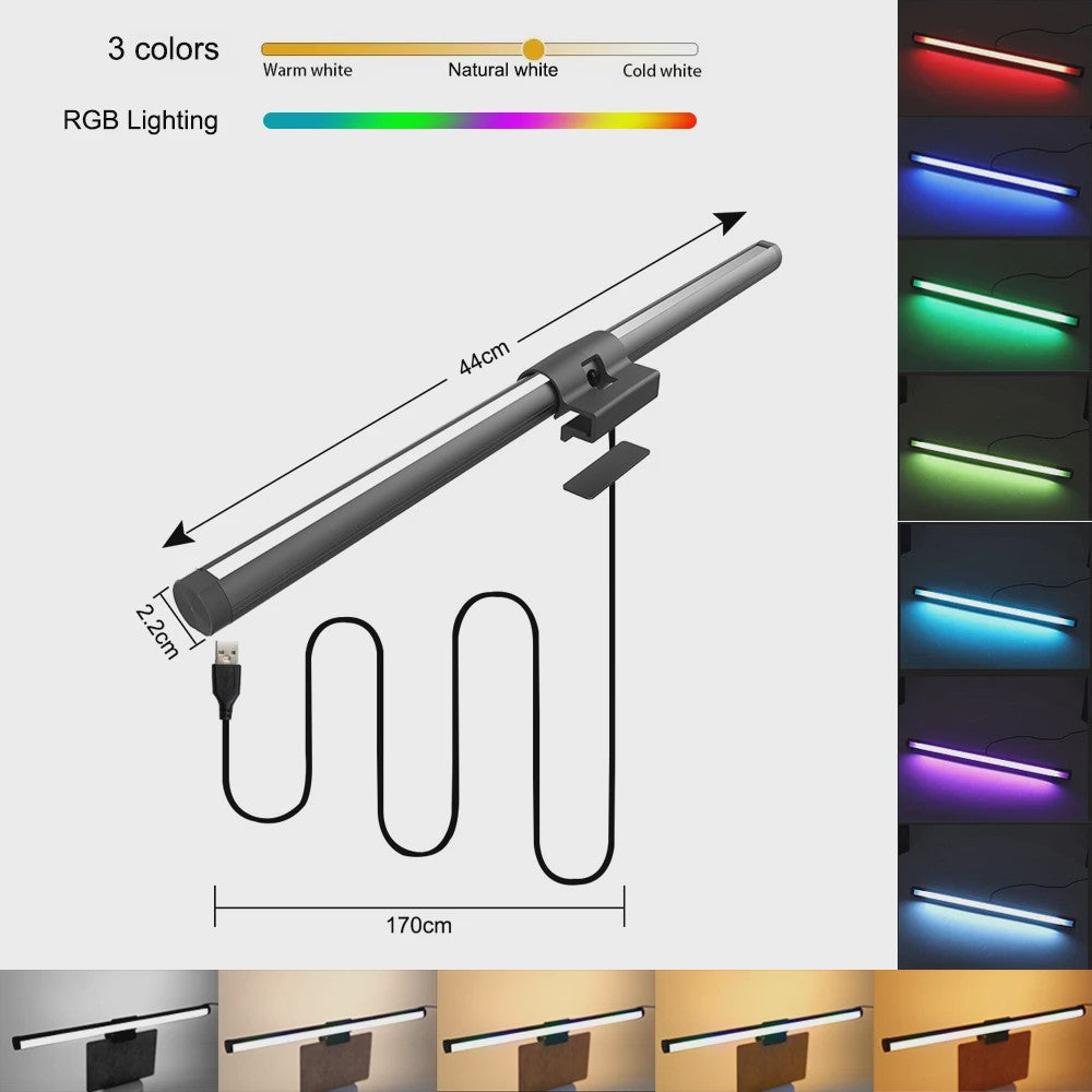Monitor Lamp LED - Sfeerverlichting & Leeslamp voor Bureau & Gaming - USB