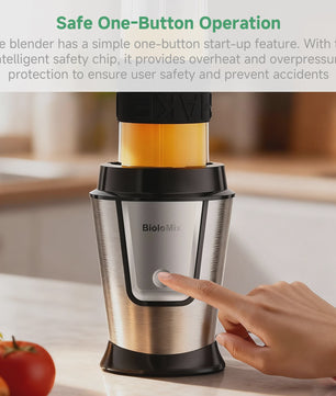 BioloMix 700W Compacte Keuken Blender: 3-in-1 Juicer, Food Processor & Grinder