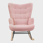 Comfortabele Schommelstoel met Teddy Stof - Zachte Lounge Chair voor Woonkamer & Slaapkamer