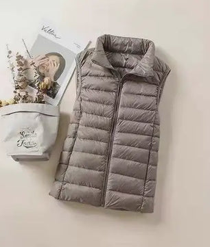 Dames Ultra Light Down Gilet - Mouwloze Jas, Lichtgewicht & Winddicht