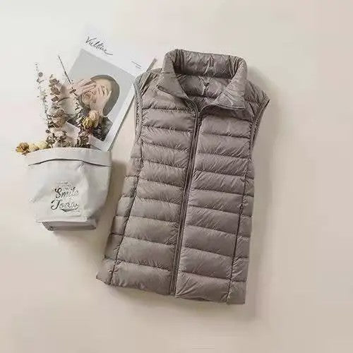 Dames Ultra Light Down Gilet - Mouwloze Jas, Lichtgewicht & Winddicht
