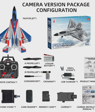 RC Vliegtuig F22 Raptor - Brushless, 4-Kanaals, EPP Schuim, 490mm Spanwijdte, Afstandsbediening Speelgoed voor Volwassenen