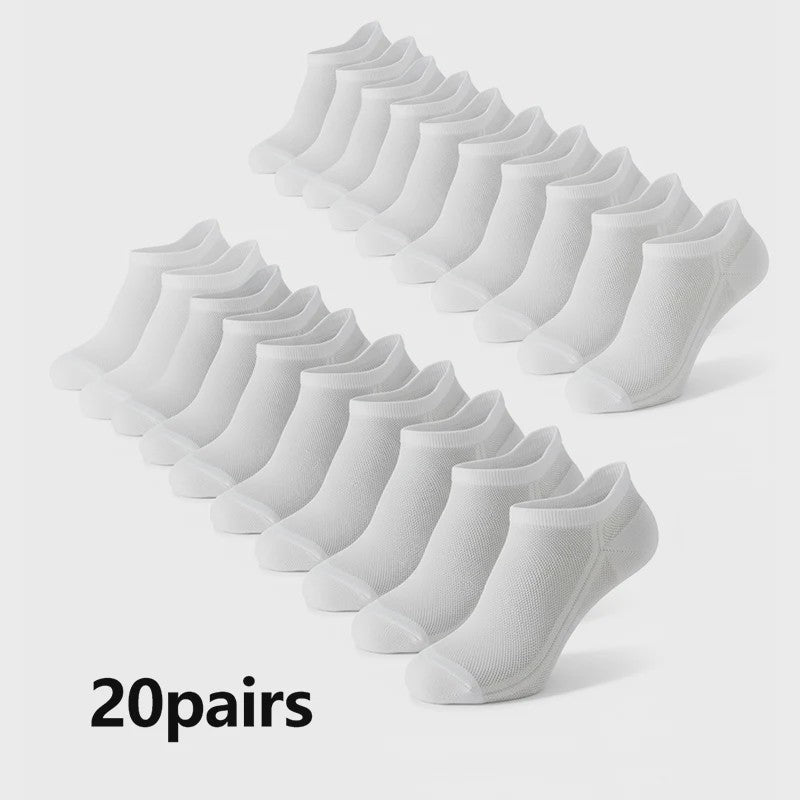 10/20 Paar Heren Enkel Sokken - Ademend Mesh, Sport & Casual, Zomer