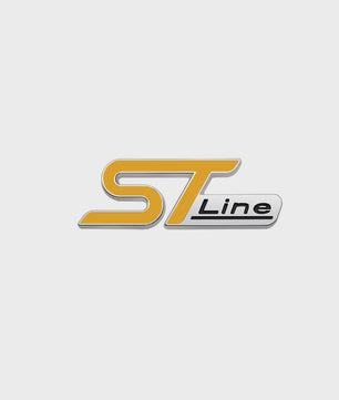 3D Metalen ST Line Grille Embleem Badge Chrome Sticker voor Ford