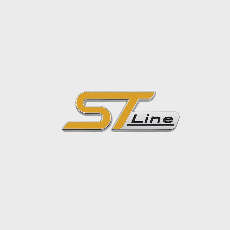 3D Metalen ST Line Grille Embleem Badge Chrome Sticker voor Ford