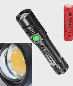 E-Smarter U518 Oplaadbare Zaklamp met Telescopische Zoom & Low Battery Indicator