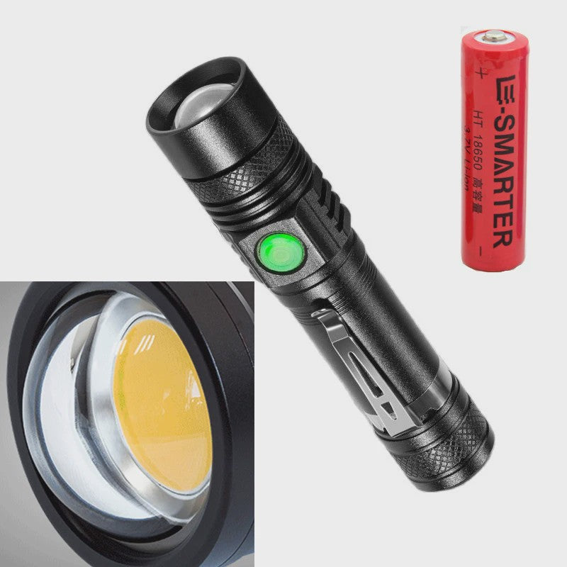 E-Smarter U518 Oplaadbare Zaklamp met Telescopische Zoom & Low Battery Indicator