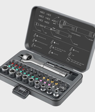 40-in-1 Magnetische Ratelschroevendraaierset met Verstelbaar Handvat & Dopsleutels