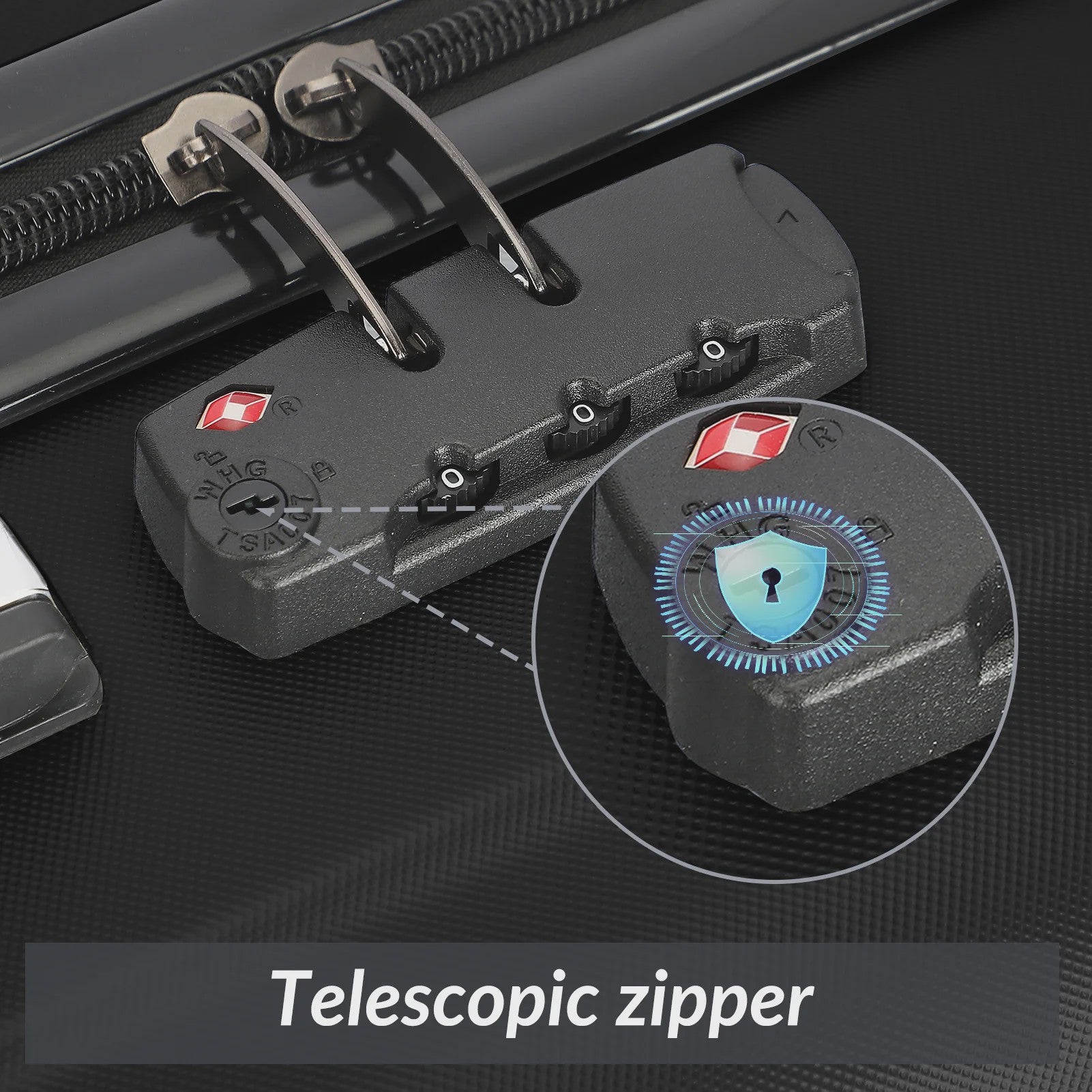 3-delige Hardcase Koffer Set: Lichtgewicht ABS Trolley met TSA Slot en Spinner Wielen