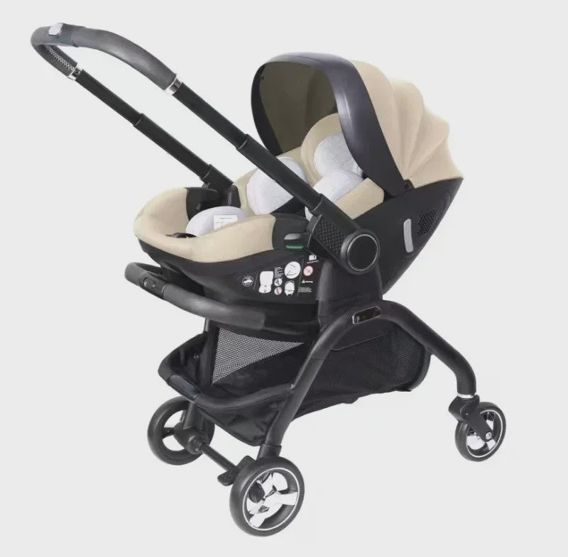 4-in-1 Baby Kinderwagen & Autostoel: Lichtgewicht, Multifunctioneel en Wendbaar