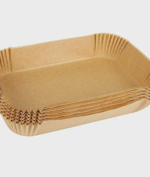 Wegwerp Airfryer Liners (10.4L & 5.2L) - Rechthoekig Bakpapier, Olie- & Waterbestendig
