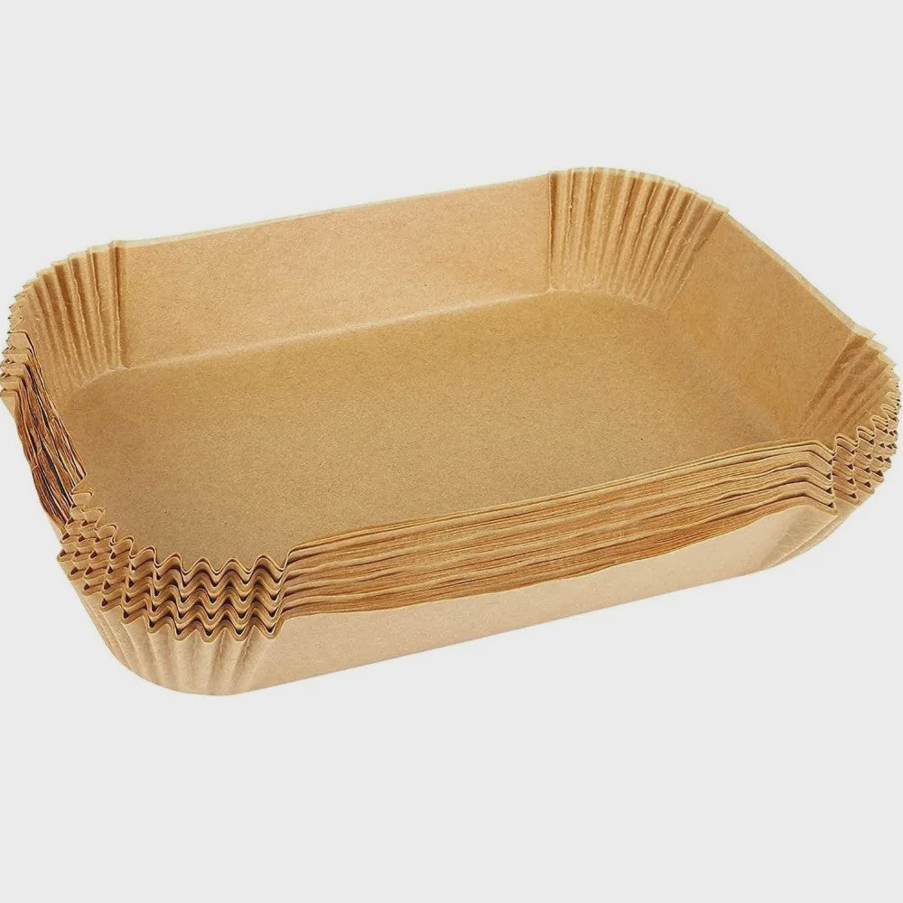 Wegwerp Airfryer Liners (10.4L & 5.2L) - Rechthoekig Bakpapier, Olie- & Waterbestendig
