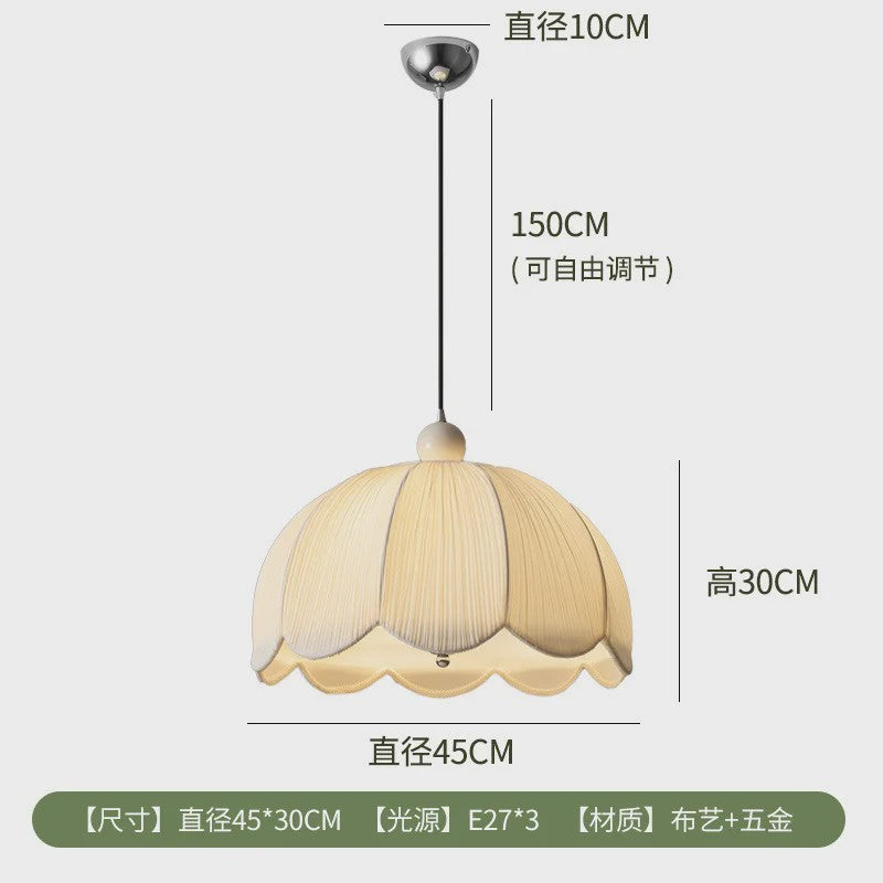 Wabi Sabi Plissé Hanglamp - Japanse Stijl Stoffen Plafondlamp voor Woonkamer, Eetkamer & Slaapkamer