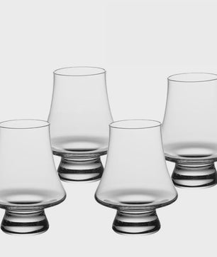 Set van 4 Kristallen Whiskey Proefglazen - 270ml Loodvrij Glaswerk