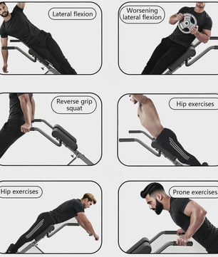 Opvouwbare Roman Chair & Hyperextension Bank - Fitnessapparaat voor Taille & Rugtraining (max 150kg)