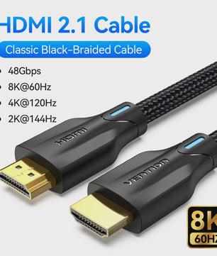 Vention HDMI 2.1 Kabel 8K 60Hz 4K 120Hz 48Gbps voor PS5, Dolby Vision, HDR, eARC